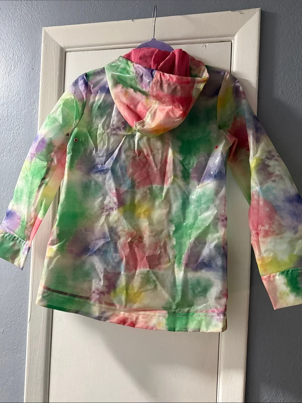 CoffeeShop Kids Tie-Dye Raincoat - Pink, Green, Yellow, Blue, Purple